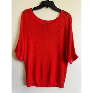Express Bright Red Dolman Sleeve Knit Top Medium